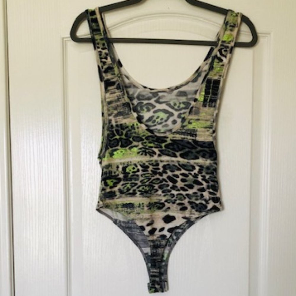 Green Animal Print Bodysuit - Picture 5 of 5